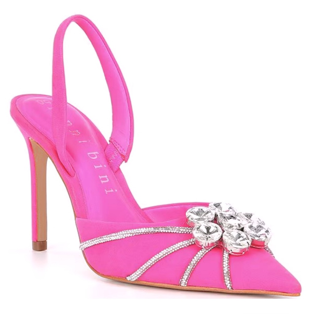 Gianni Bini
Maggs Satin Slingback Jewel Pumps hot pink